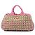 Tote in canapa di rafia rosa Prada