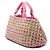 Tote in canapa di rafia rosa Prada - vista 2