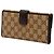 Cartera larga de lona GG marrón Gucci Castaño - vista 2