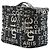 Vanity Beauty Case Chanel Black By the Sea Line Coco Print Canvas Nero - vista 2