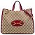 Tote Gucci Beige Medium GG Canvas Horsebit 1955 con catena