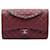 Chanel Red Jumbo Classic Caviar Double Flap Rosso Bordò