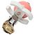 Orecchini a clip Chanel White CC Placcati Oro con Sfera in Resina Bianco - vista 3