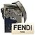 Fendi Bolso bandolera vertical de piel lisa gris con estampado de mármol Castaño - vista 7