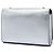 Saint Laurent Borsa a Tracolla Kate in Pelle di Vitello Metallizzata Argento Piccola con Nappina - vista 2