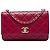 Chanel Red gestepptes Lammleder Trendy CC Wallet On Chain Rot