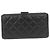 Cartera larga de piel de becerro granulada negra Chanel Negro - vista 2