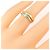 Anello Cartier Love Me in Oro Bianco e Giallo - vista 4
