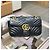 Borsa a tracolla Gucci Marmont piccola in pelle nera Nero - vista 5