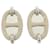 Hermès Orecchini Hermes Mini Maillon 100052FP Marrone Argento Beige  - vista 1