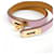 Hermès Bracelet Charme Hermes Mini Kelly Double Tour Rose Doré  - vue 4