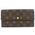 Louis Vuitton Monogram Porte Monnaie Credit Wallet Marrone