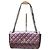 Borsa Chanel Classic Flap Medium in agnello metallizzato viola Porpora
