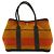 Hermès HERMES Garden PM Tote Bag Orange Yellow Navy blue
