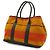Hermès HERMES Garden PM Tote Bag Orange Yellow Navy blue - view 3