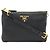 Borsa a tracolla in pelle Vitello Daino Prada Nero - vista 2