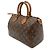 Borsa Louis Vuitton Monogram Speedy 25 M41528 Marrone - vista 3