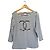 Camiseta marinera a rayas Chanel con logo CC Negro Blanco