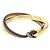 Bracciale rigido in pelle marrone Loewe - vista 2