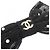 Barrette Chanel AAA265 in cotone blu navy - vista 3