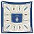 Hermès FASCIA VINTAGE HERMES CNEP LES BANQUIERS 1955 QUADRATO DI SETA 90 BLU