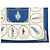 Hermès FASCIA VINTAGE HERMES CNEP LES BANQUIERS 1955 QUADRATO DI SETA 90 BLU - vista 4