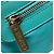 Timeless Bolsa de ombro acolchoada Chanel Large Chesterfield em couro de bezerro turquesa - vista 11