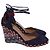 Espadrilles con zeppa Aquazzura con decorazioni Pom-Pom in camoscio blu