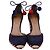 Espadrilles con zeppa Aquazzura con decorazioni Pom-Pom in camoscio blu - vista 3