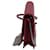 Yves Saint Laurent Petit sac à bandoulière Kate de Saint Laurent en cuir rouge à pompon  - vue 3
