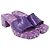 Ciabatte Gucci Logo in gomma viola Porpora - vista 3