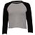 Camiseta raglán baseball Re/Done Shrunken en cashmere gris