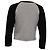 Camiseta raglán baseball Re/Done Shrunken en cashmere gris - vista 4