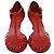 Zimmermann Braided T-Strap Pumps aus rotem Leder - Ansicht 2