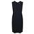 Abito Chanel con scollo a V e taglio a trapezio Nero