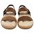 Sandali slingback in scamosciato marrone con fodera in shearling Saint Laurent - vista 2