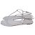 Prada T-Riemen Flache Sandalen aus metallisch silbernem Leder - Ansicht 4