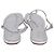 Prada T-Riemen Flache Sandalen aus metallisch silbernem Leder - Ansicht 5