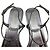 Prada T-Riemen Flache Sandalen aus metallisch silbernem Leder - Ansicht 9