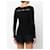 Versace Pullover mit Glitzer-Logo-Print Schwarz  - Ansicht 4
