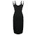 Abito midi Versace con spalline incrociate Nero