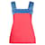 Yves Saint Laurent Top carré Color-Block YSL (Bleu clair) Rouge  - vue 1