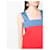 Yves Saint Laurent Top carré Color-Block YSL (Bleu clair) Rouge  - vue 3