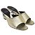 Gucci Bella Absatz-Mules aus metallischem Goldleder - Ansicht 3