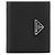Prada Leather Triangle Compact Wallet Black - view 3