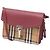 Borsa a tracolla piccola Burberry Derby House Check in pelle di vitello rossa Rosso - vista 2