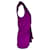 Chemisier à col en V et effet torsadé en viscose violette Yves Saint Laurent  - vue 2