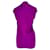 Chemisier à col en V et effet torsadé en viscose violette Yves Saint Laurent  - vue 3