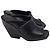 Khaite Stagg Keilabsatz-Sandalen aus schwarzem Lammleder