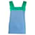 Yves Saint Laurent Top carré Color-Block YSL (Vert) Bleu Bleu clair  - vue 1